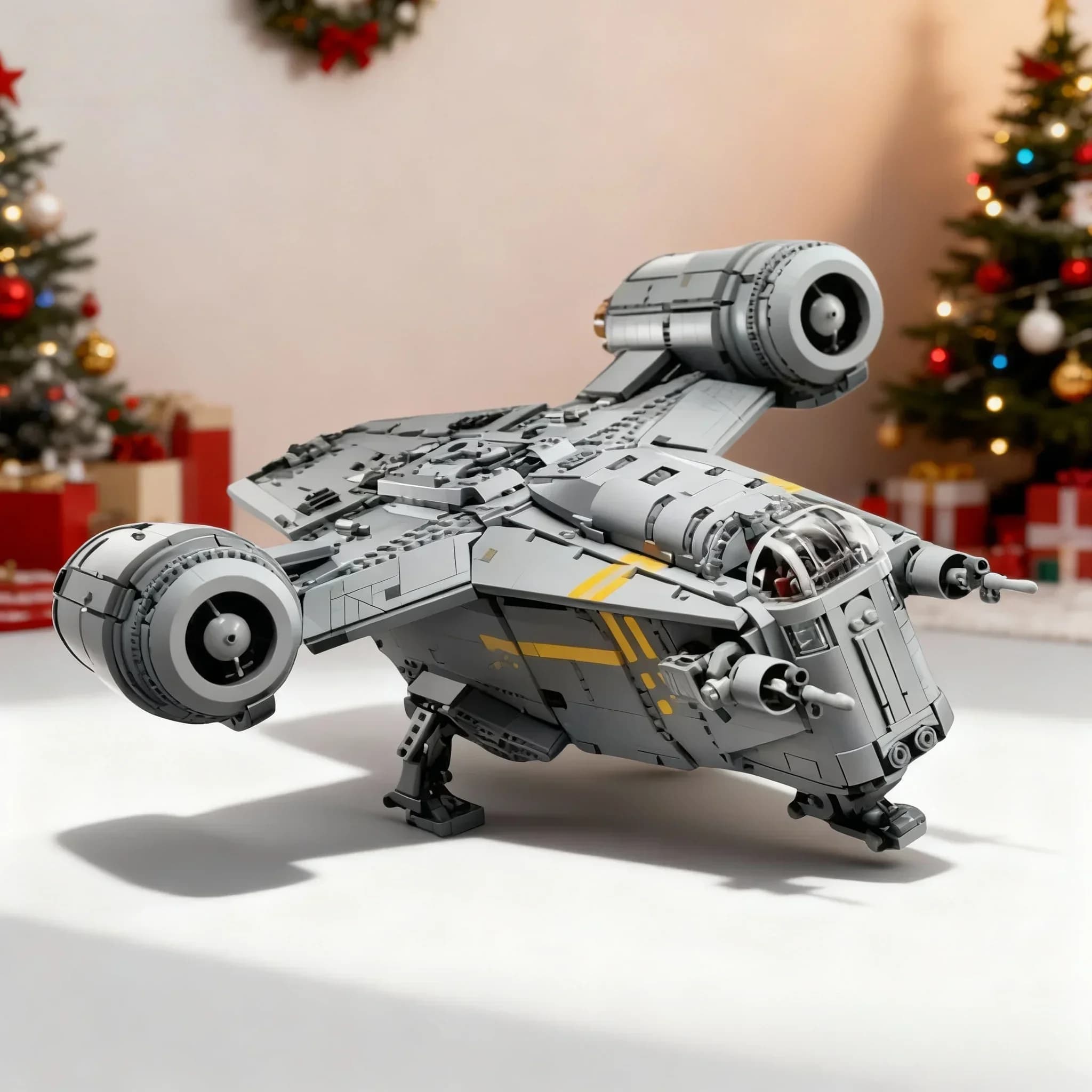 2026 Diy 6187 pieces Razor Crest spaceship spaceship model Mandalorian home decoration toy compatible with LEGO