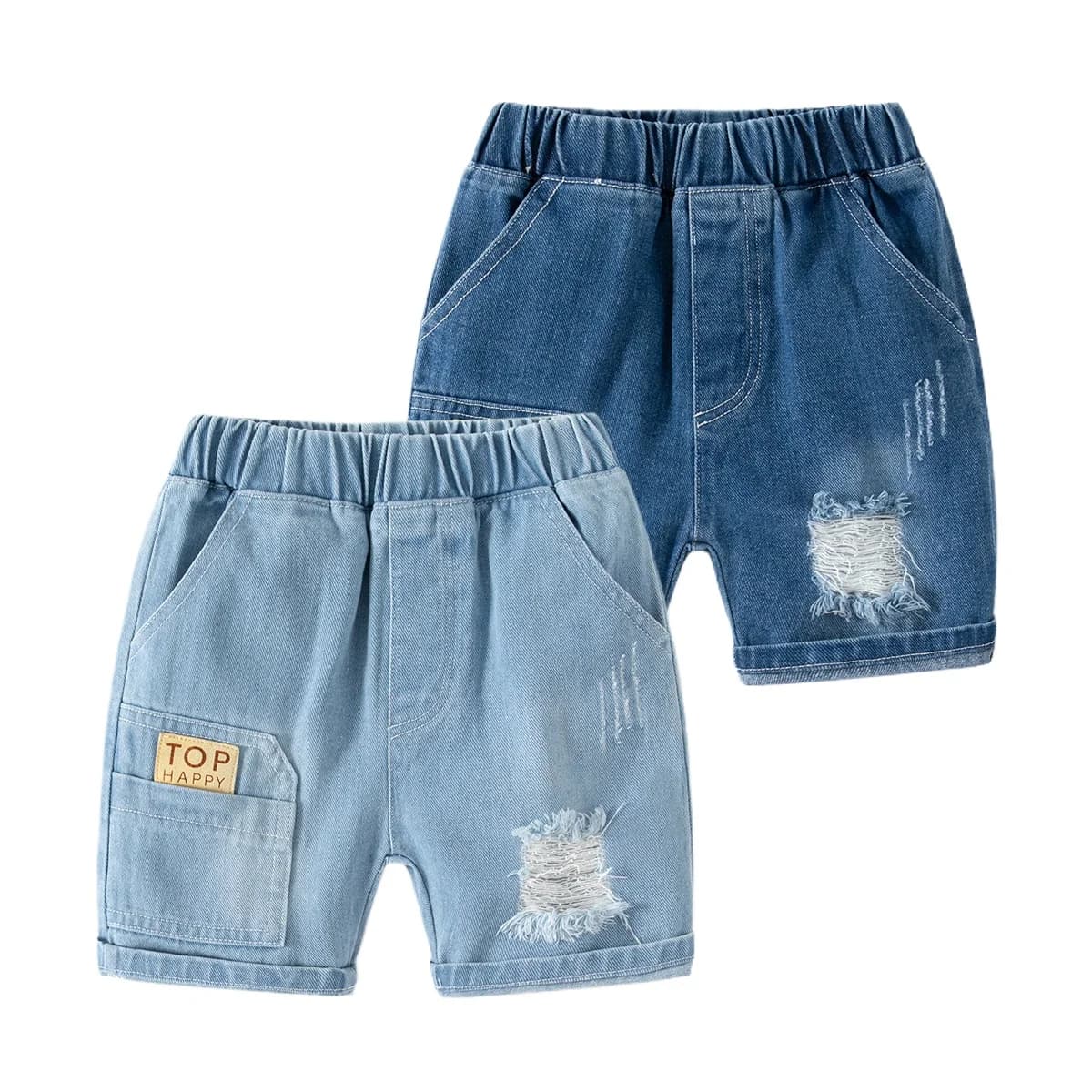 Moda Ragazzi Pantaloncini di jeans Strappati Bambino Bambini Ragazze Pantaloni al ginocchio Abiti estivi per bambini