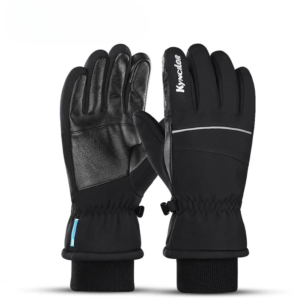Winter Hot Snowboard Gloves Men Women Ski Gloves on Cold Snow Gloves Waterproof Snowmobile Gloves Black ML XL