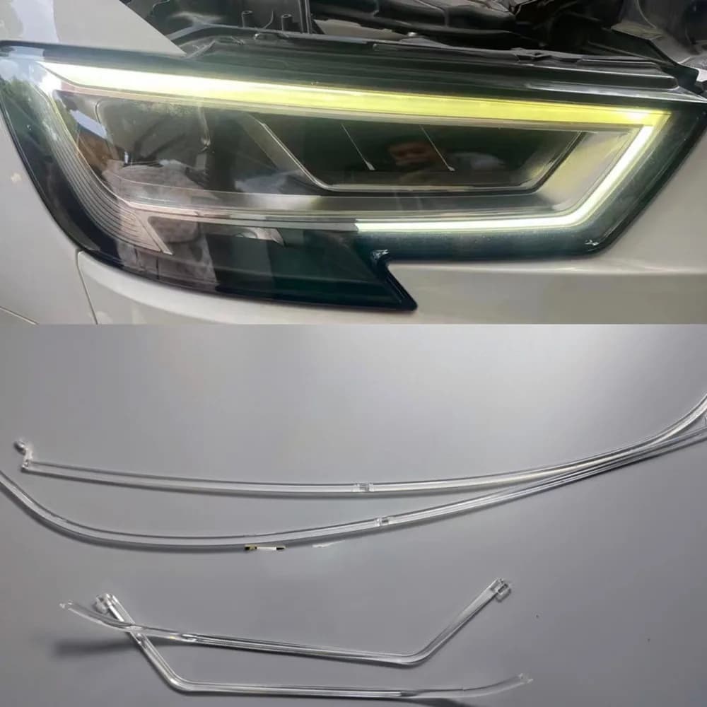 NUOVO Faro DRL Tubo Tubo Acrilico Guida Luce di Striscia Luce DRL Striscia Xenon LED Per Audi A3 2017 2018 2019 2020