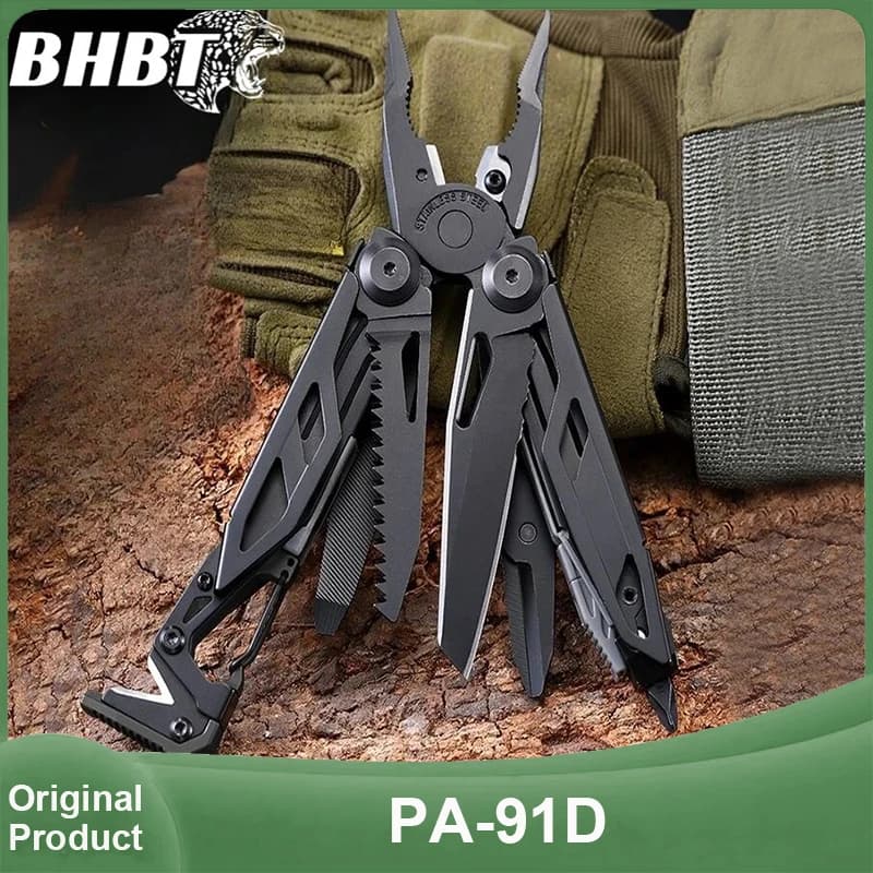 BHBT 14-In-1 Multitool Pliers Portable Folding Multi Tool With Whistle Scissors Multi-tool EDC Outdoor Camping Emergency