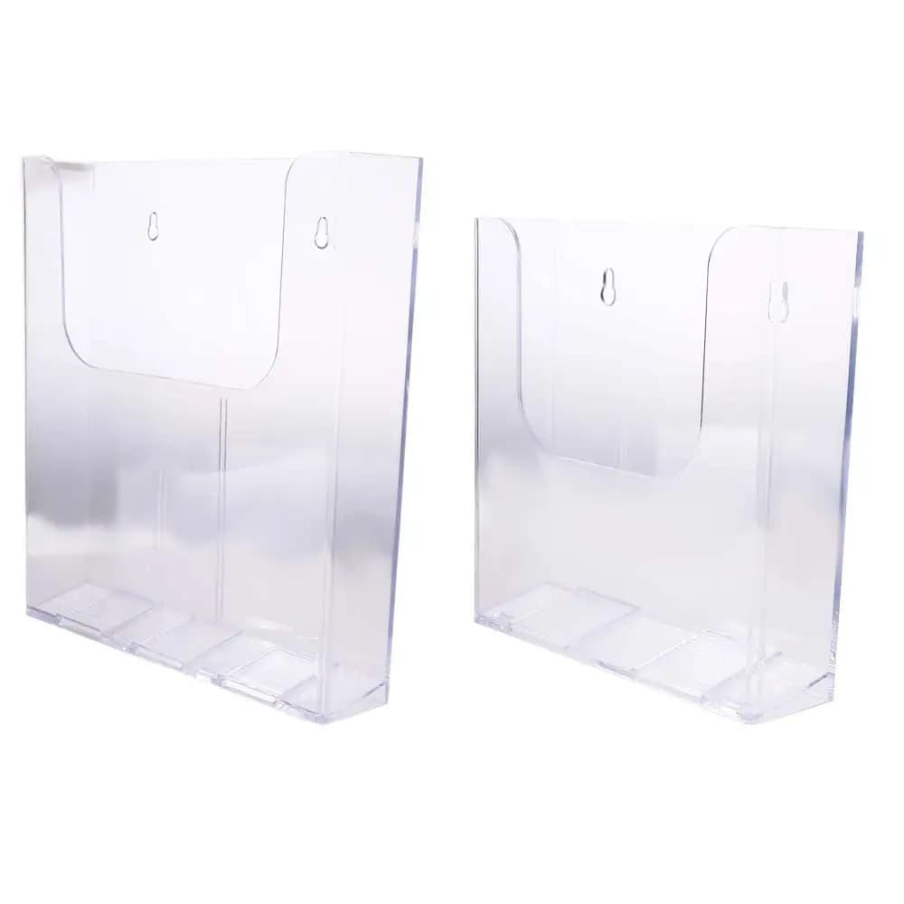 Organizzatore di documenti da parete A4/A5 trasparente a strato singolo, porta documenti, scaffale in plastica, espositore dati