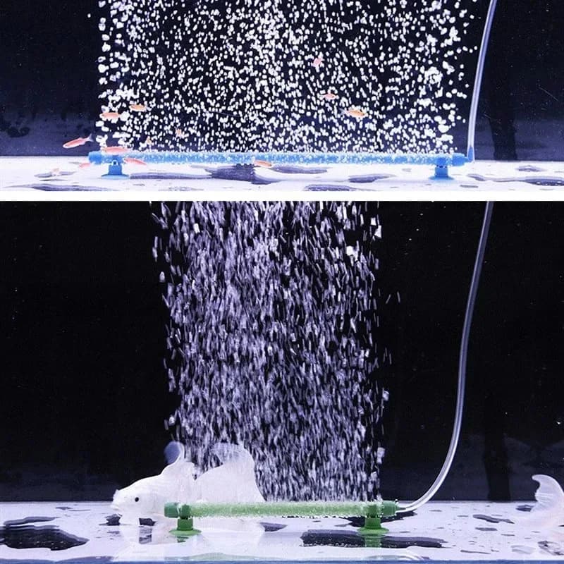 Extendable Aquarium Air Stone Bubble Diffuser Tube with Suction Cups - Efficient Oxygenation for Fish Tank Waterscape Decor