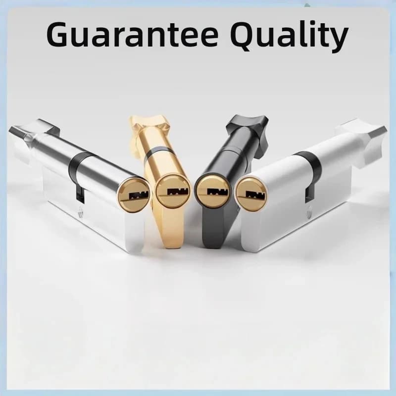 Anti Pick Aluminum Door Lock Cylinder 35 35 Thumb Turn Lock Euro Barrel for UPVC Composite Patio Door Security with 3 Keys