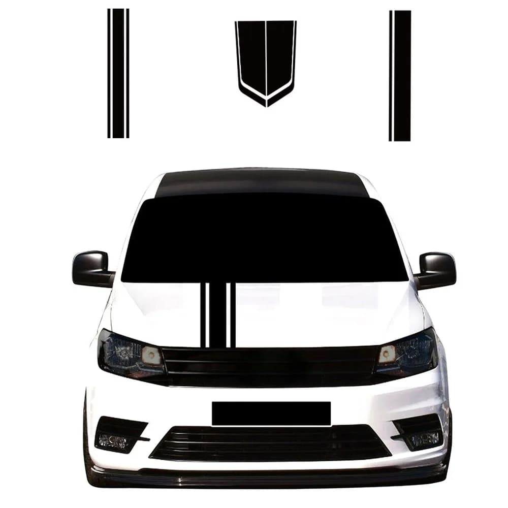 2PCS Auto Cofano Motore Adesivi Camper Van Decalcomanie Del Vinile Decor Accessori Per Volkswagen VW Caddy MK1 MK2 MK3 MK4 4 3 2 Maxi Kombi