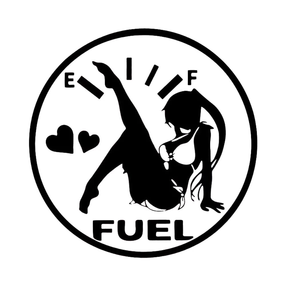 Wall decal for Auto tank JDM 12x12cm, Decalcomania in Vinyl Waterproof for Fuel Tank Cover