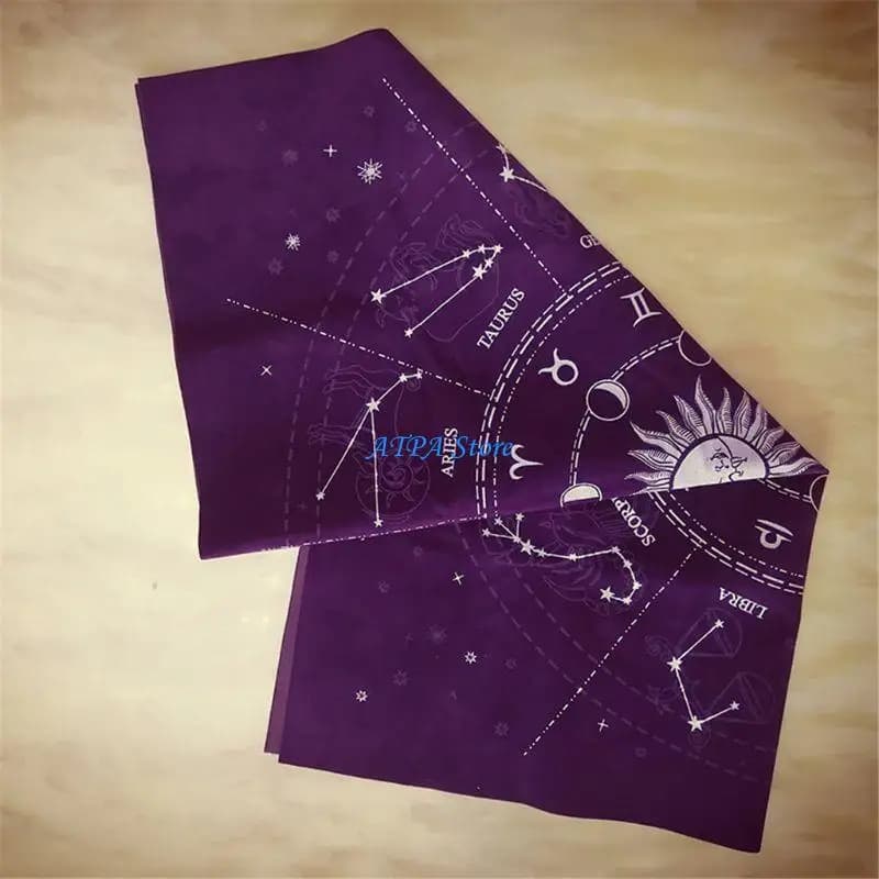 U13C Witch Divination Pendulum Divination Tablecloth Mat Board Game Tarot Card Pad