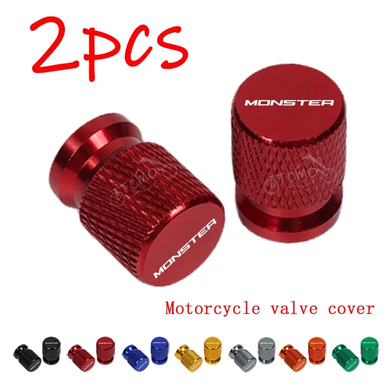 For Monster 696 821 695 797 1200 1200S 1100 1100S Accessories 2pcs Motorcycle CNC Aluminum Tire Valve Air Port Stem Cover Caps
