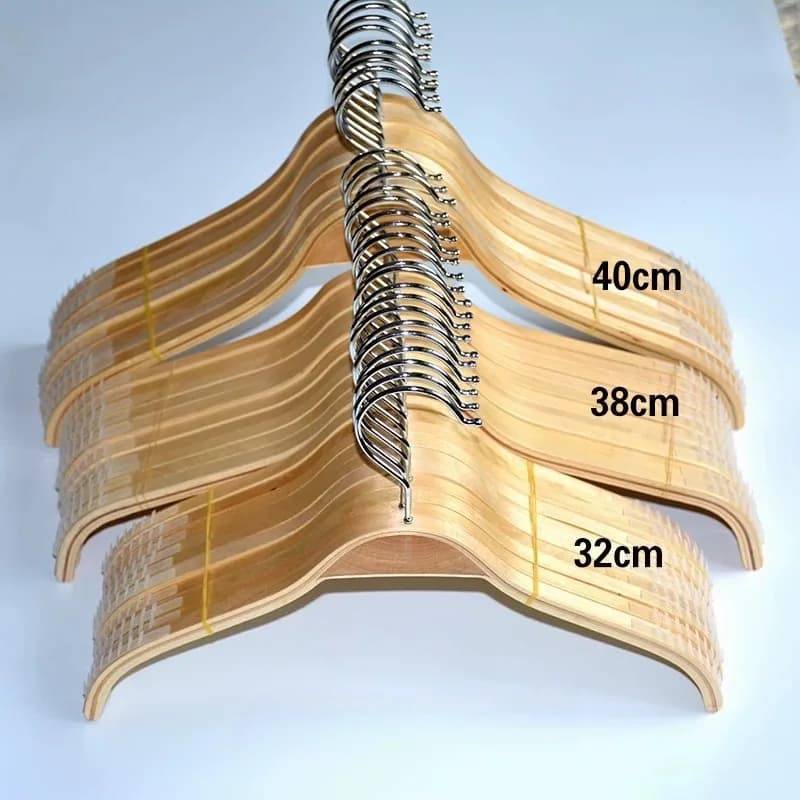 Appendiabiti in Legno con Clip Antiscivolo, Porta Abiti Multifunzionale in Legno Massello per Pantaloni e Camicie, Organizzatore per Asciugatura e Conservazione