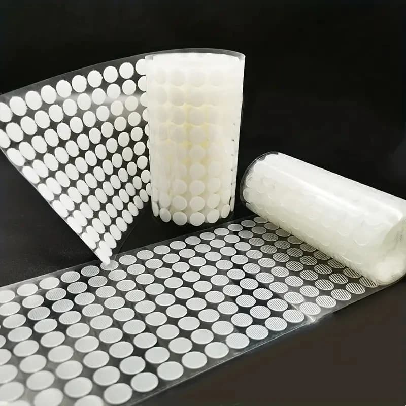 10mm 500 paia di velcro rotondo trasparente ultra-sottile forte autoadesivo adesivi murali asilo nastro velcro nastro magico