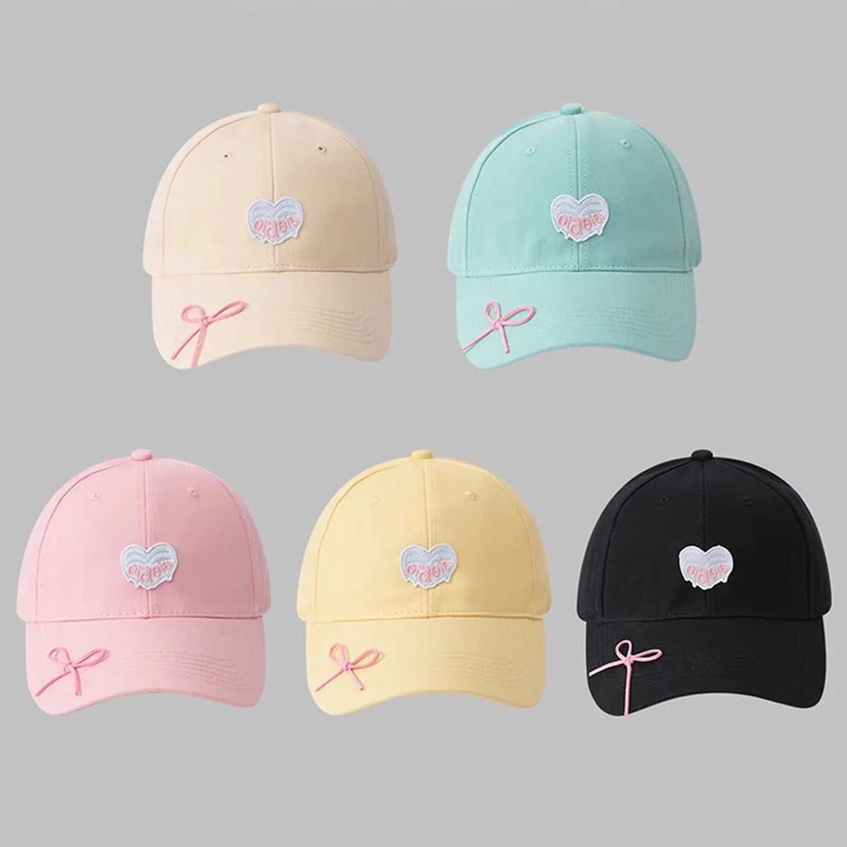 Baseball Hat with Embroidery in Heart, Cotton, Solar Protection, Candy Color, Snapback, for Exterior CJCYMZ046