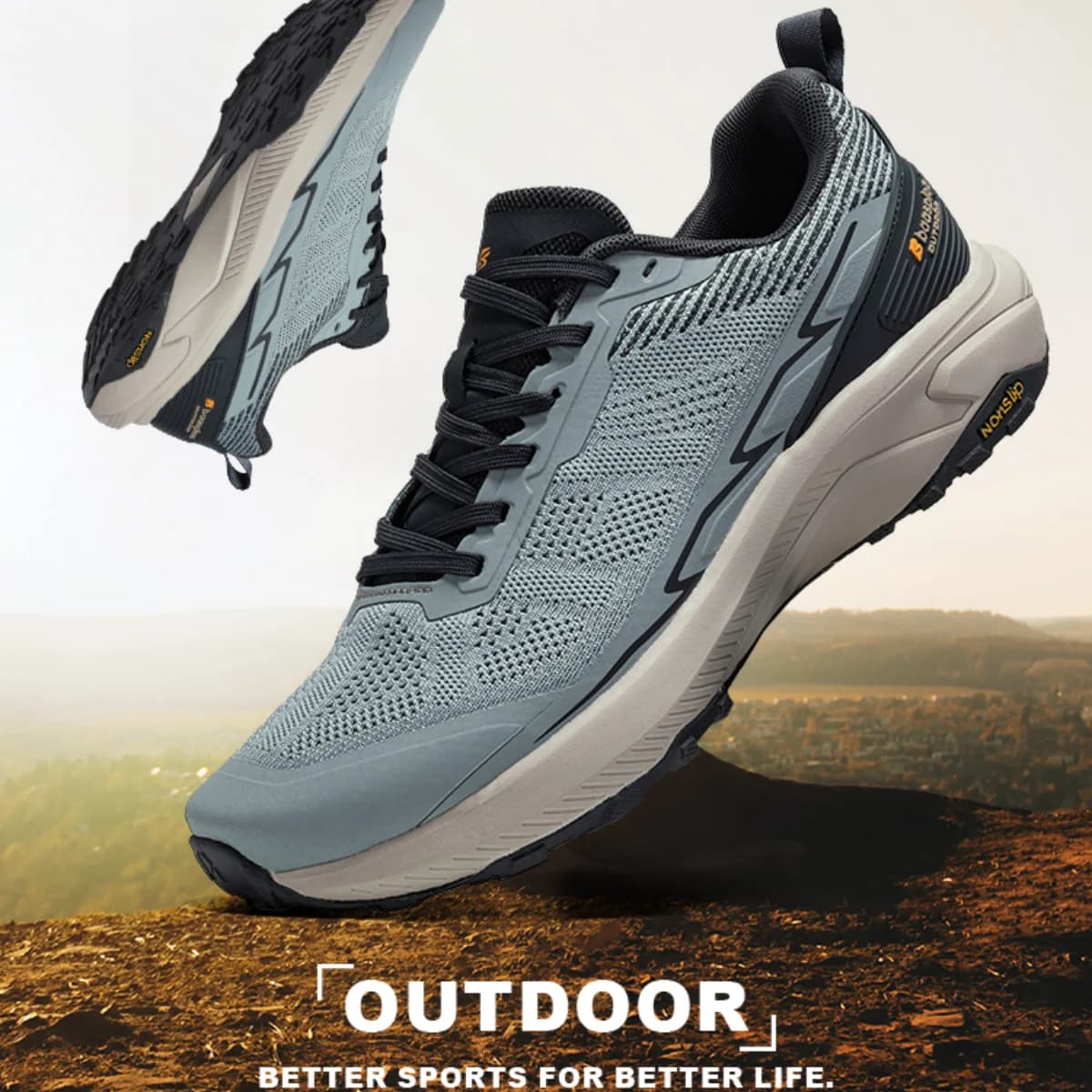 Baasploa Scarpe da trekking da uomo di marca, nuove, alla moda, comode, resistenti all'usura, scarpe da esterno, sneakers casual in rete traspirante, per arrampicata