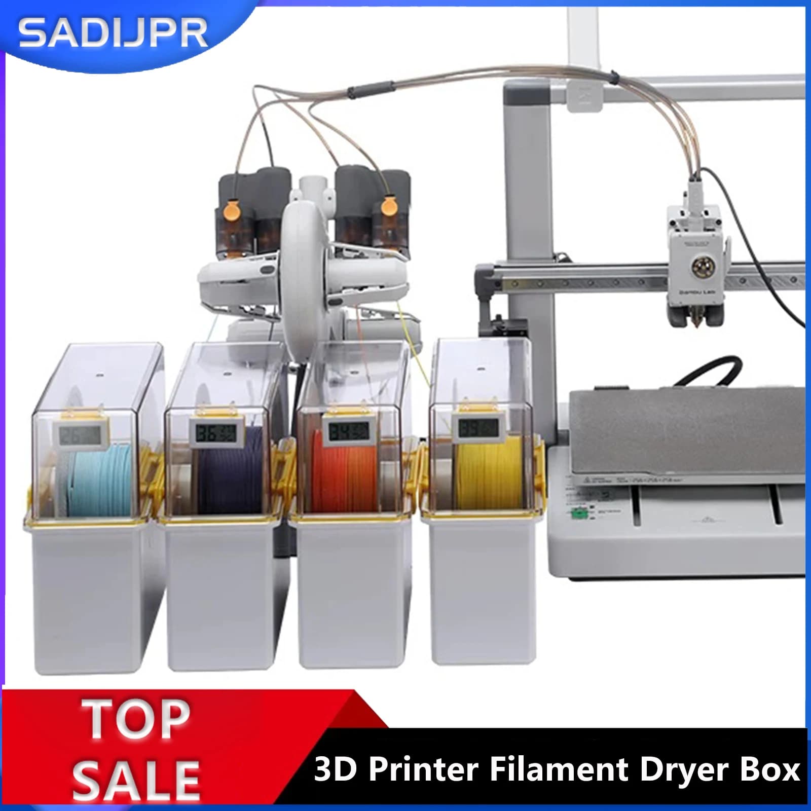 3D Printer Filament Dryer Upgrade Filament Dry Box 1KG PLA PETG ABS TPU Filaments Dehydrator Storage Box Filament Spool Holder