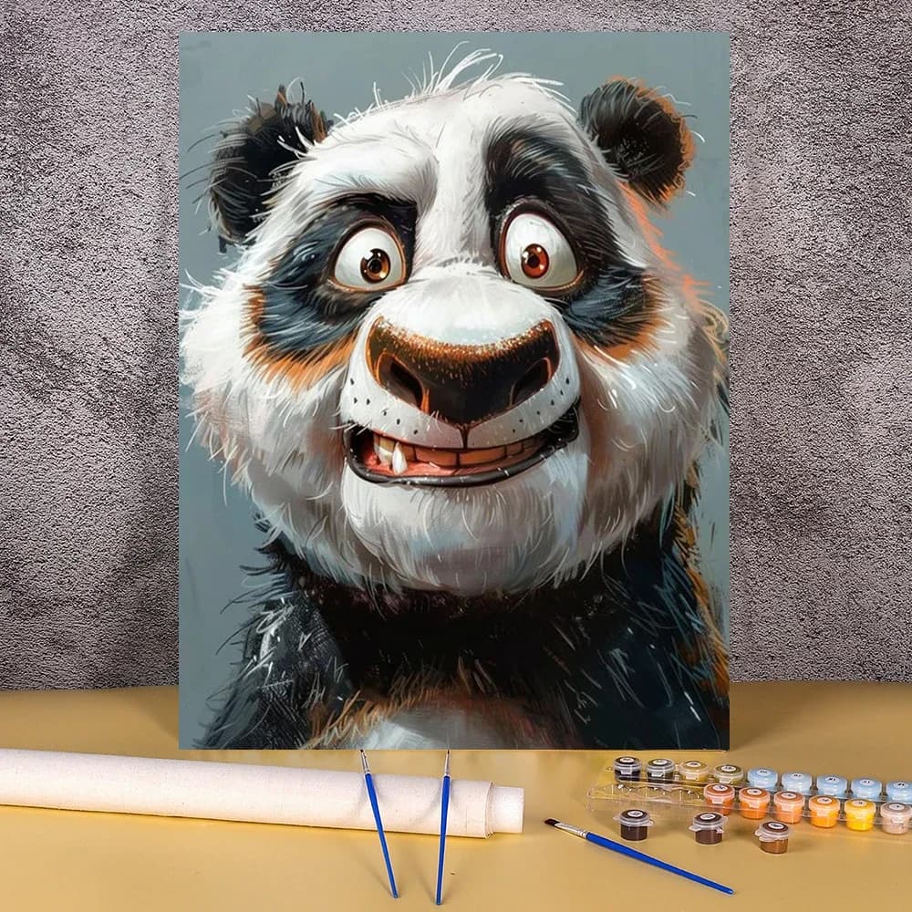 Simple Painting By Numbers Cartoon Squirrel Crafts Supplies Adults Number Drawing Markers Acrylic Paint Kits Home Decoration,No