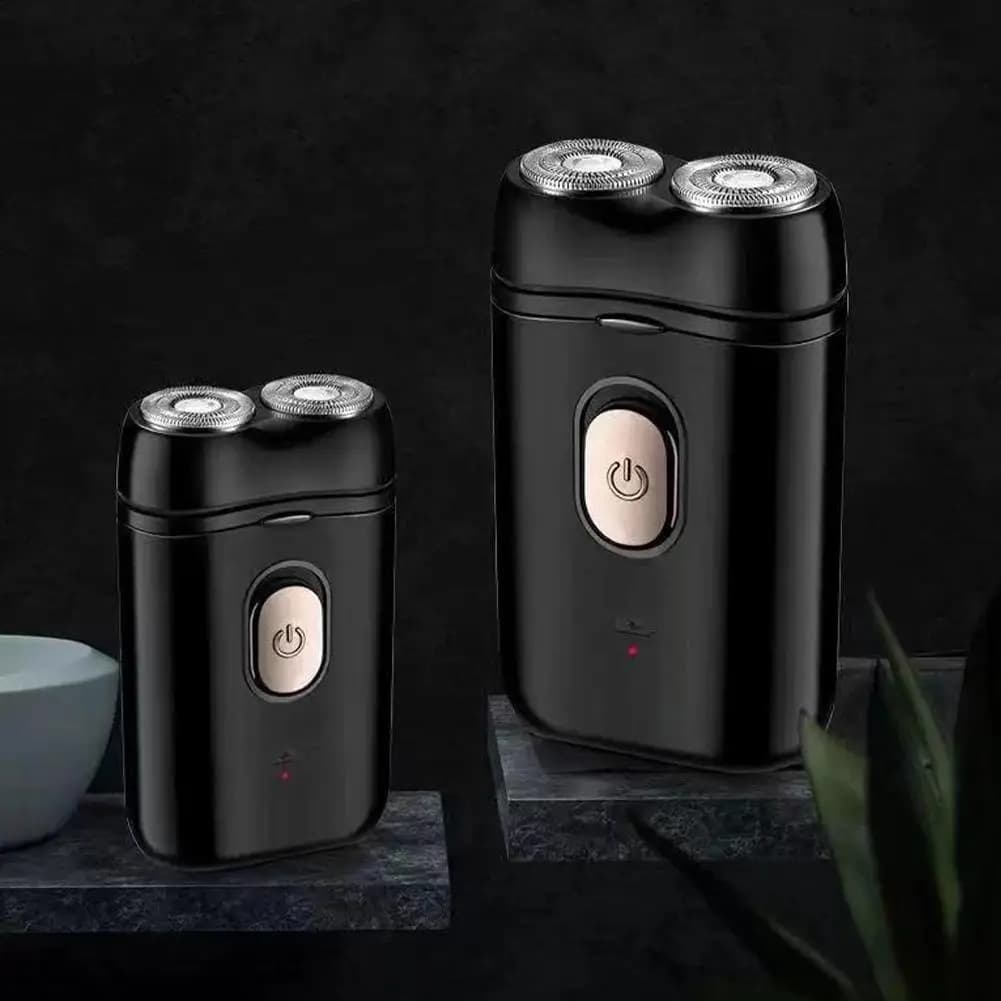Mini Rasoio Elettrico Intelligente per Uso Domestico con Doppia Testina, Ricaricabile, Potente Regolabarba