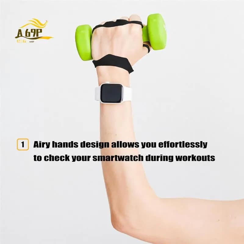 A69P-Flatless Gym Fitness Guide Breathable Sports Training Gloves for Women and Men Lifting with ventilated grip