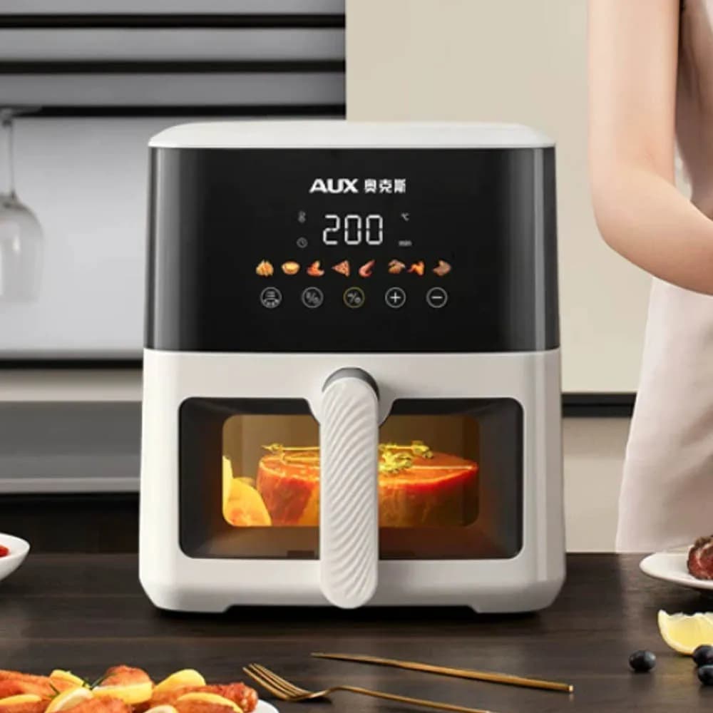 10L 1500W Home Visual Air Fryer, Oil Free Rapid Heating, Multi-function Non-stick Air Fry Oven for Family Meals