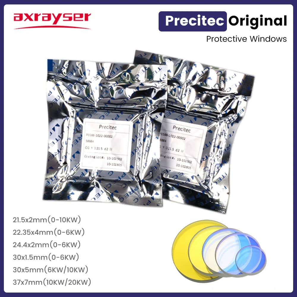 Precitec Finestre protettive laser a fibra originale 37x7 22.35x4 21.5x2 per macchina ProCutter Lightcutter SolidCutter Raycus