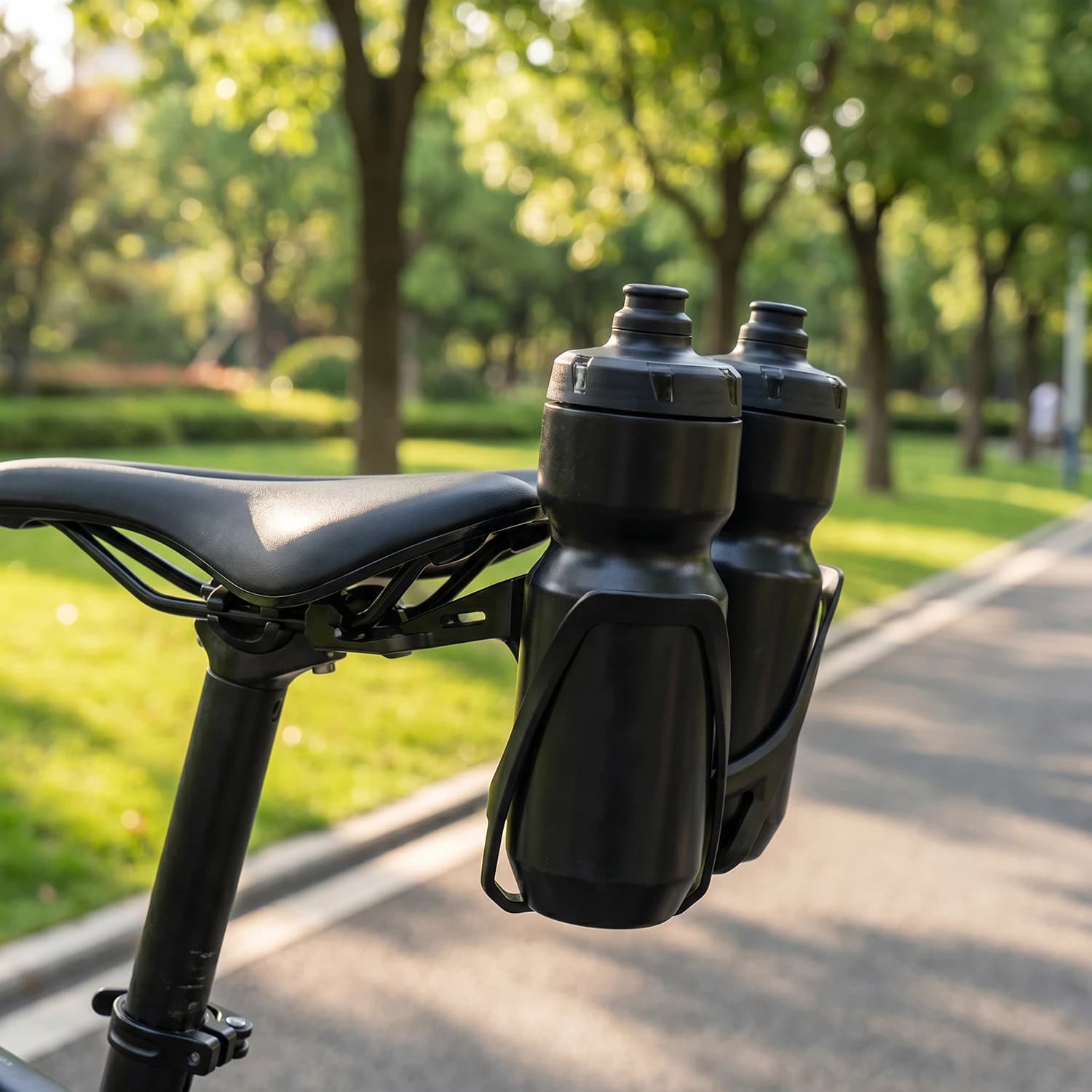 FzcSpeed Adjustable Bike Water Bottle Cage Adapter Handlebar Seat Post Mount for MTB Road Bike Cycling