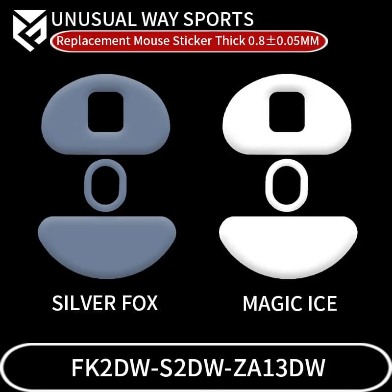 UWS Mouse Pattini Piedi FK2DW ZA13DW S2DW Superficie ribaltabile PTFE Anti collasso Magic Ice Pink Black Silver Fox