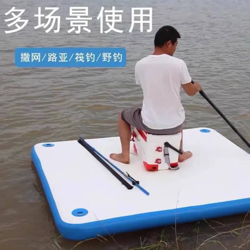 Barca piatta gonfiabile con piattaforma galleggiante da pesca Diaotai Luya Barca da pesca con rete da lancio Kayak personalizzato