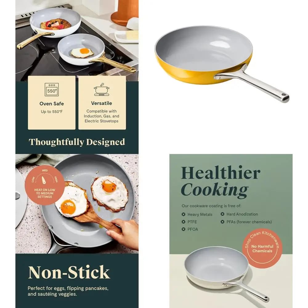 Non-Toxic 10,5 Powders, 2,7 Qt, Suitable for Oven, Compatible with All Cooking Plans