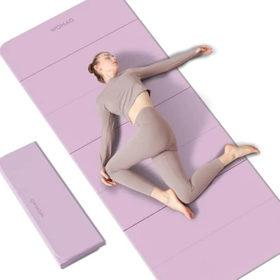 Yoga Mat Foldable in 7 Parts 74x31 cm Extra Largo Anti-slip in POE for Yoga, Pilates, Meditation, Travel, Home, Gym, Light and Portable
