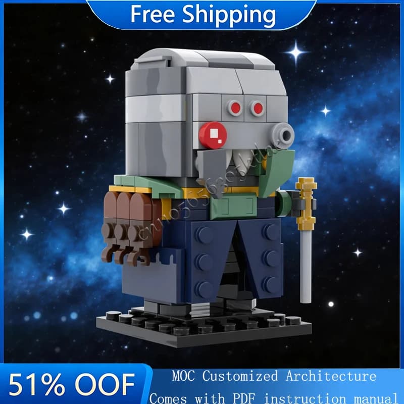 225 PCS Sci-Fi Cyborg Character Figure Model Building Blocks Children Educational Assembly Toys Birthday Creative Display Gifts