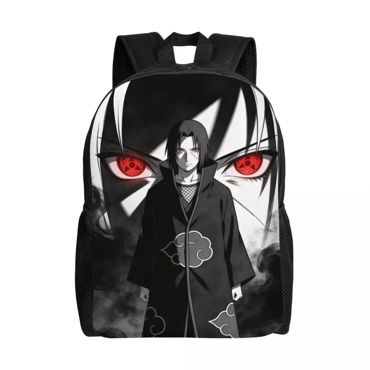 Zaini 3D Personalizzati di Uchiha Sasuke per Ragazze e Ragazzi, Borse da Scuola e Viaggio N-Narutoes per Uomini e Donne, Adatte per Laptop da 15 Pollici