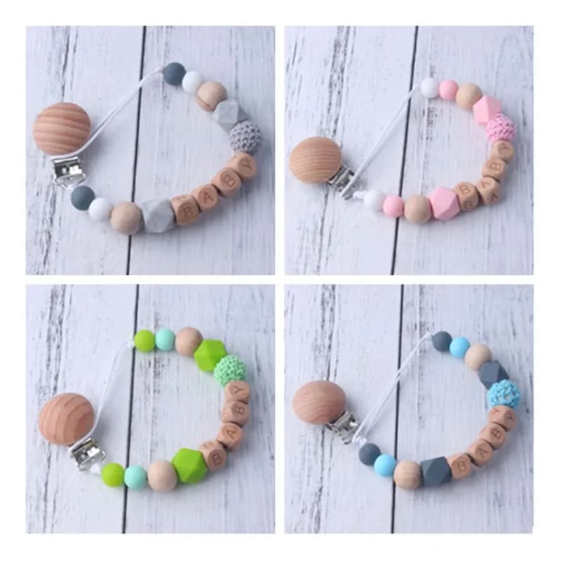 New Baby Pacifier Clips Personalized Name Teethers Toys Dummy Nipples Holder Clip Chain Babies Accessories Newborn Gifts Custom