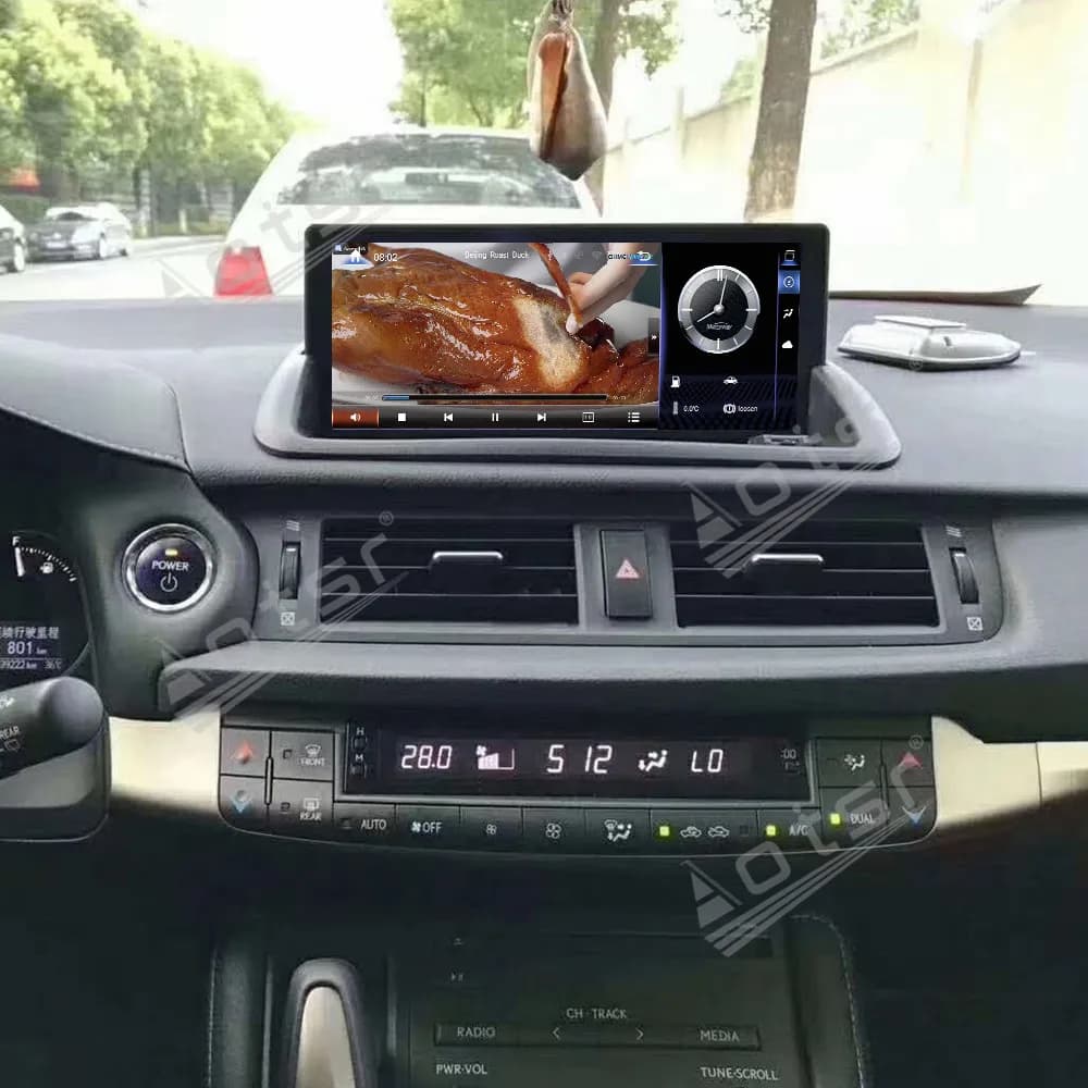 For Lexus CT Qualcomm Android 13 Touch Screen GPS Navigation Carplay Stereo Receiver Multimedia Car Radio Offline Maps Head Unit