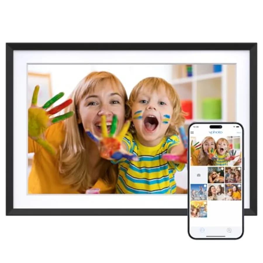 Cornice Digitale WIFI 10.1'' - Display IPS HD 1280*800 con Touch Screen, Rotazione Automatica, Condivisione Foto/Video