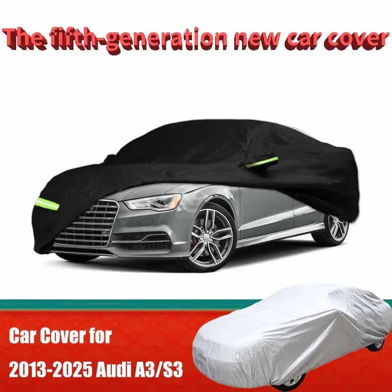 Copriauto personalizzato per 2013-2025 Audi A3/S3 cinturino antivento bande singole per neve pioggia polvere protezione grandine impermeabile