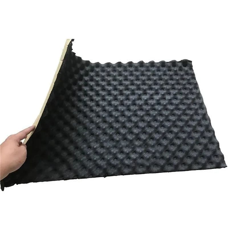 Black Self-Adhesive Acoustic Foam Roll 1 Roll Car Sound Deadening Mat Heat Insulation Noise Reduction For Auto Modification