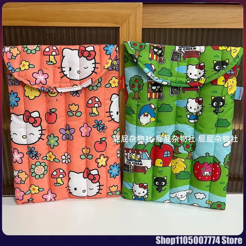 Borsa per Tablet Kawaii Hellokitty da 16 Pollici, Custodia per Notebook, Borsa Casual Carina Antiurto per iPad, Regalo