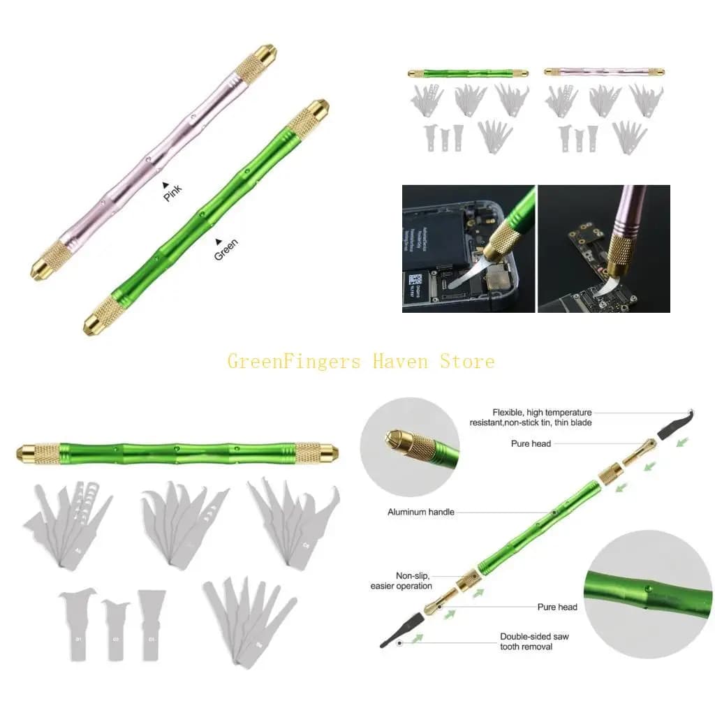 BST-69A + 28 In 1 Blades with Manual Finish CPU IC Chip Removal Collar Motherboard Pcb Underfill Clean Shaping Tool