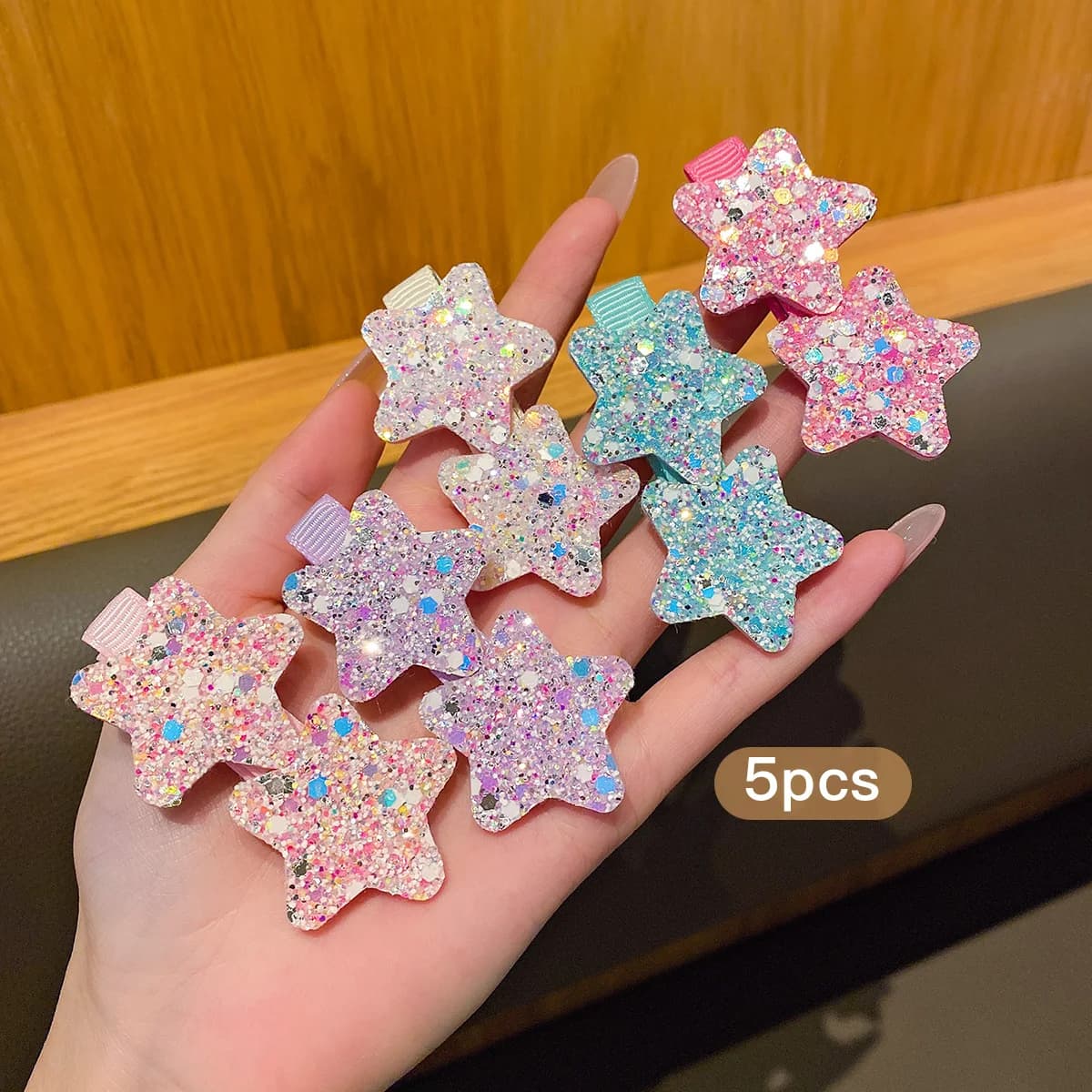 5 star hair clips with sweet and colorful hair accessories suitable for daily use