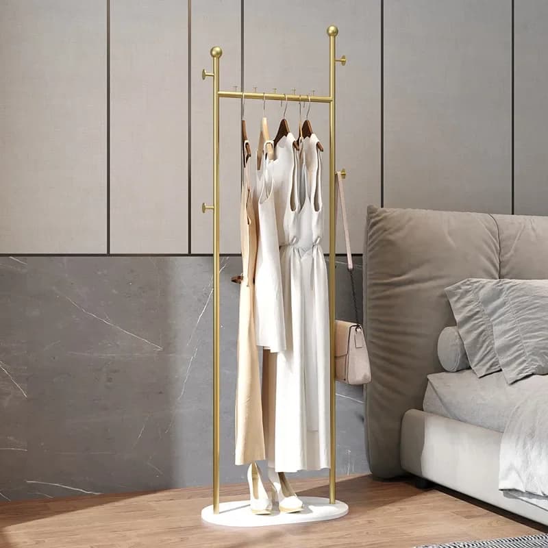 Large hallway wall hanging hall rack extension torque wardrobe modern jackets palace woman clothes golden shelf entrance coat foot
