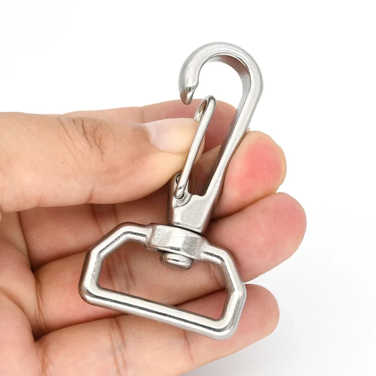 Stainless Steel Snap Hook Carabiner Rotatable Lobster Bolt Trigger Clip Clasp Leathercraft Bag Strap Dog Leash Parts Keychain