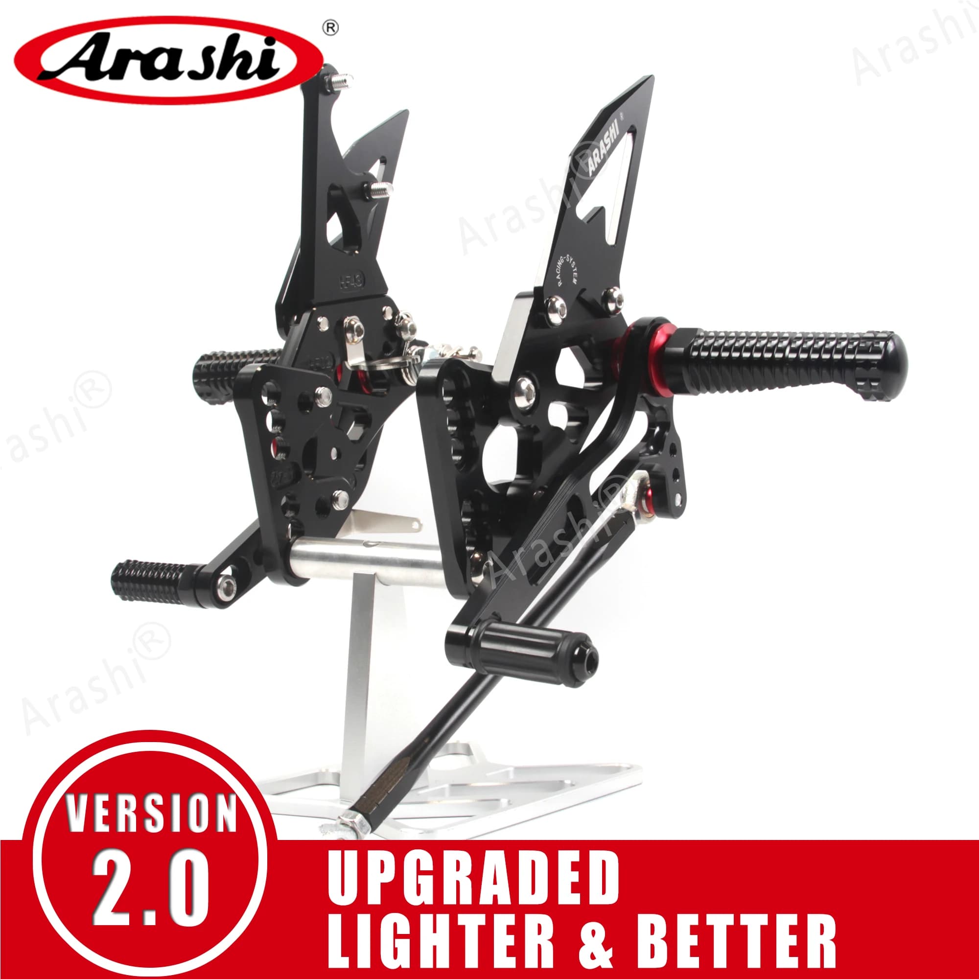 Arashi V2.0 Pedane Regolabili CNC per SUZUKI 2005 2006 GSXR1000 K5 K6, Poggiapiedi per Pilota GSX1000R GSXR GSX-R 1000