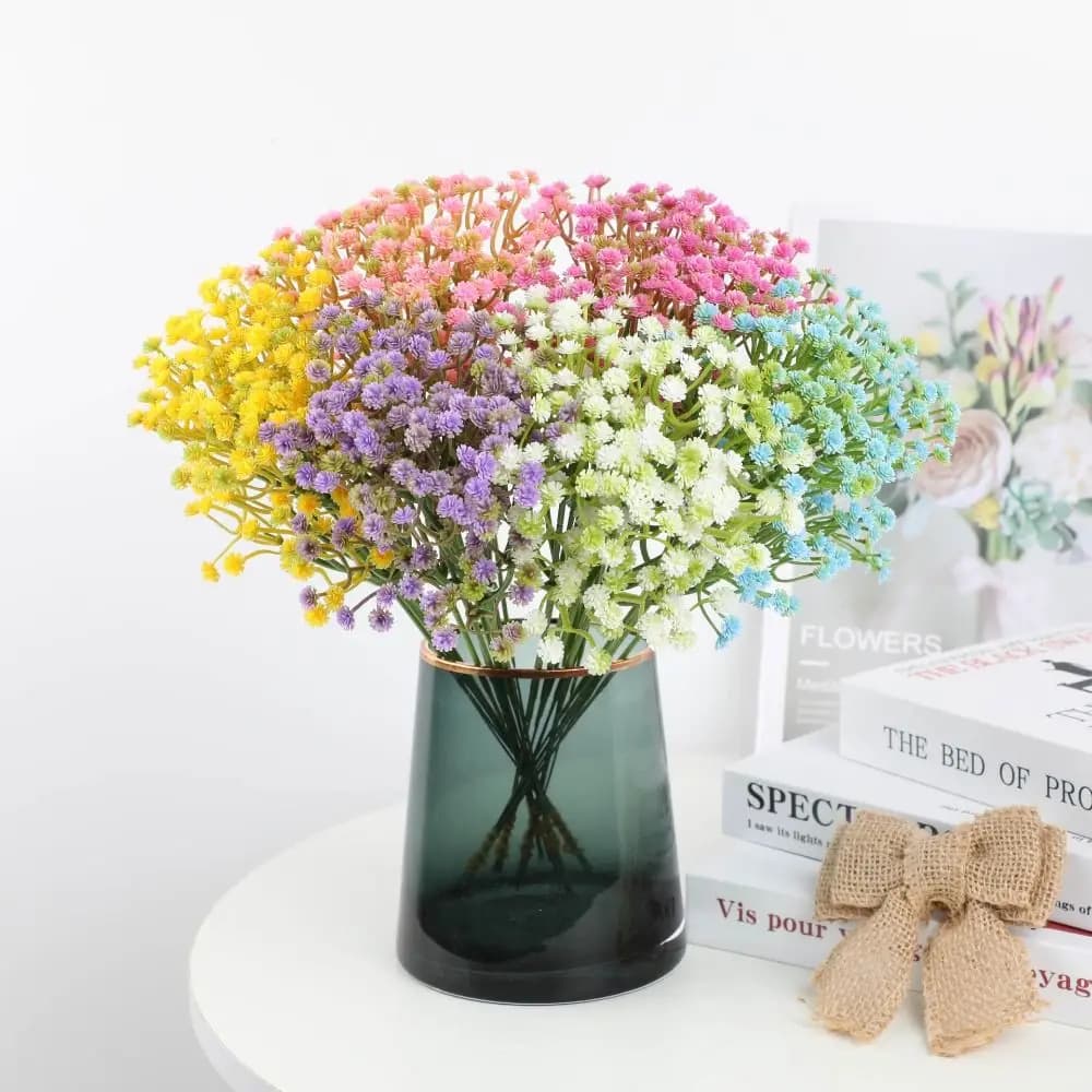 Fake Plants Artificial Starry Flowers Realistic DIY Floral Realistic Flowers Soft Simulation Flowers Photography Props