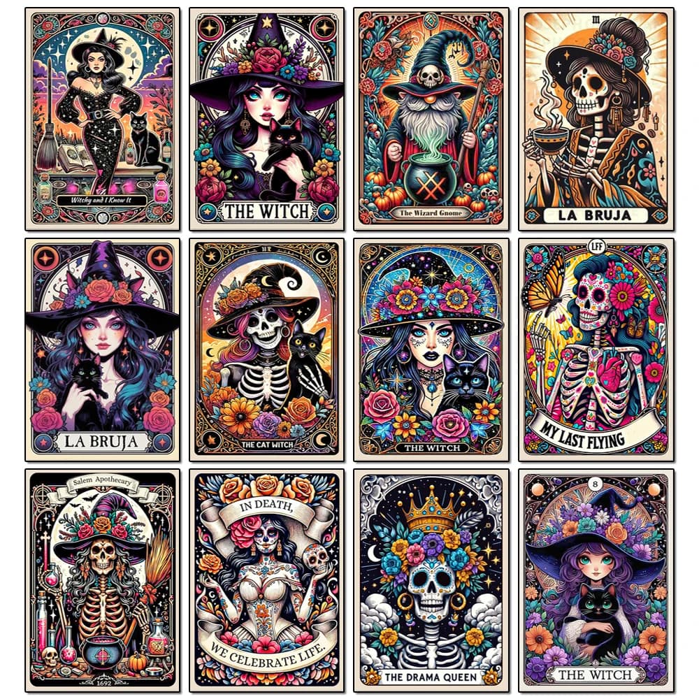 Sorcia Tarocchi Pittura Diamante Fai da Te Pieno Rotondo/Quadrato Strass Pittura Mosaico Croce Ricamo Set Decorazioni per la Casa Regalo di Hobby