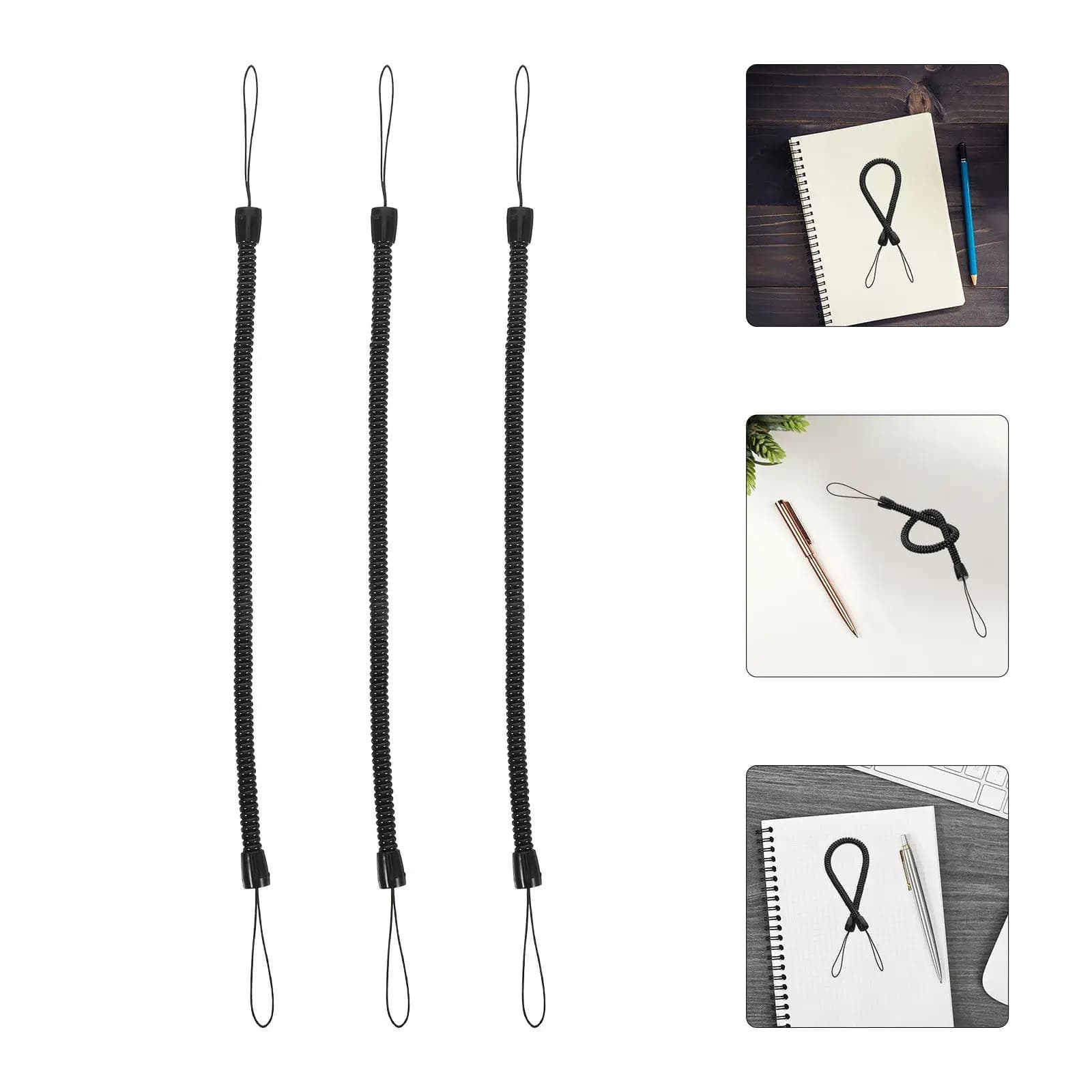 8Pcs Elastic Stylus Cord Retractable Pen Leash Spring Strap Anti-Lost Touchscreen Pen Holder for Tablets Phones Drawing Tools