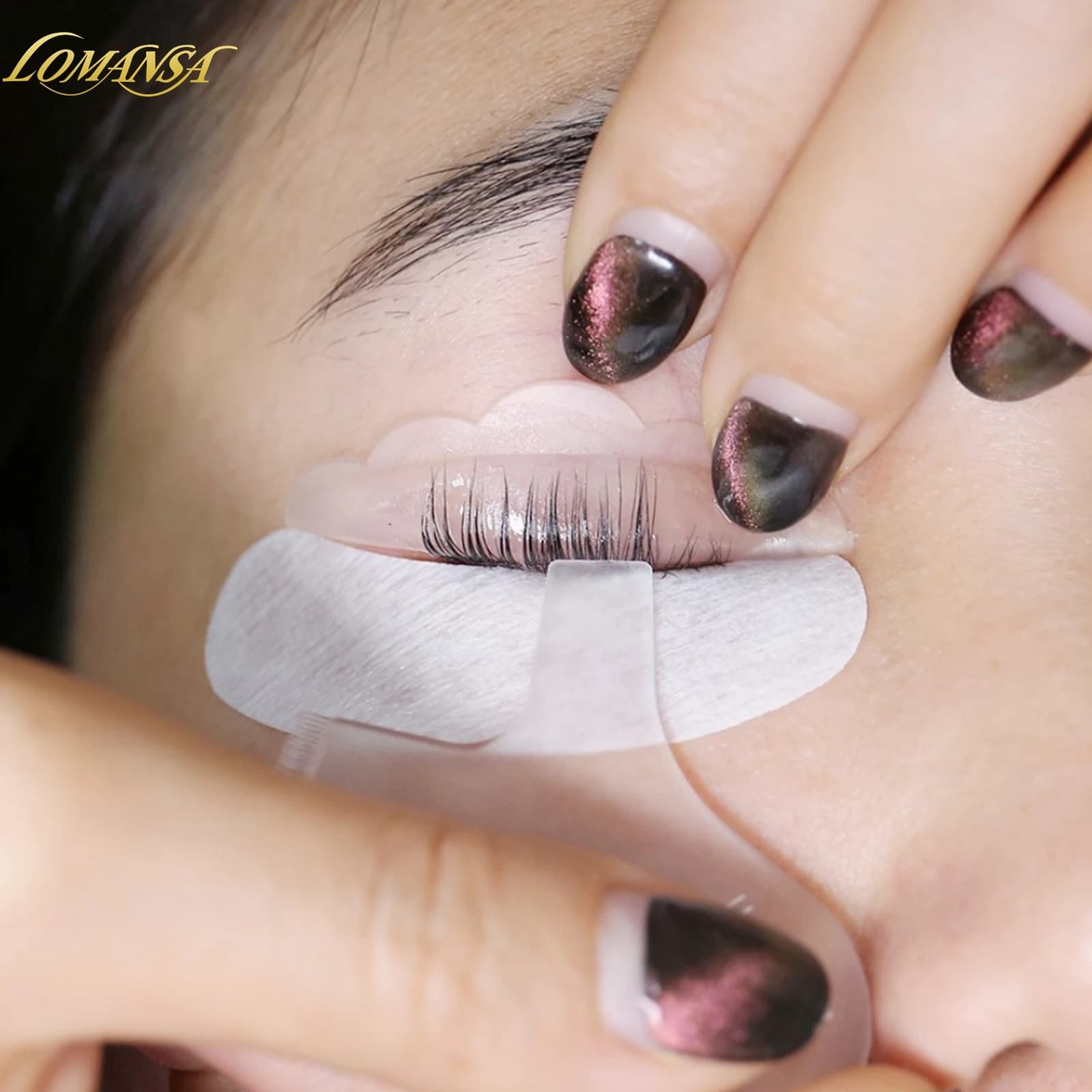 Lomansa NUOVI Cuscinetti Riutilizzabili per Lash Lift, Bigodini in Silicone per Permanente Ciglia e Spazzola a Y per Permanente Ciglia, Strumenti per il Trucco
