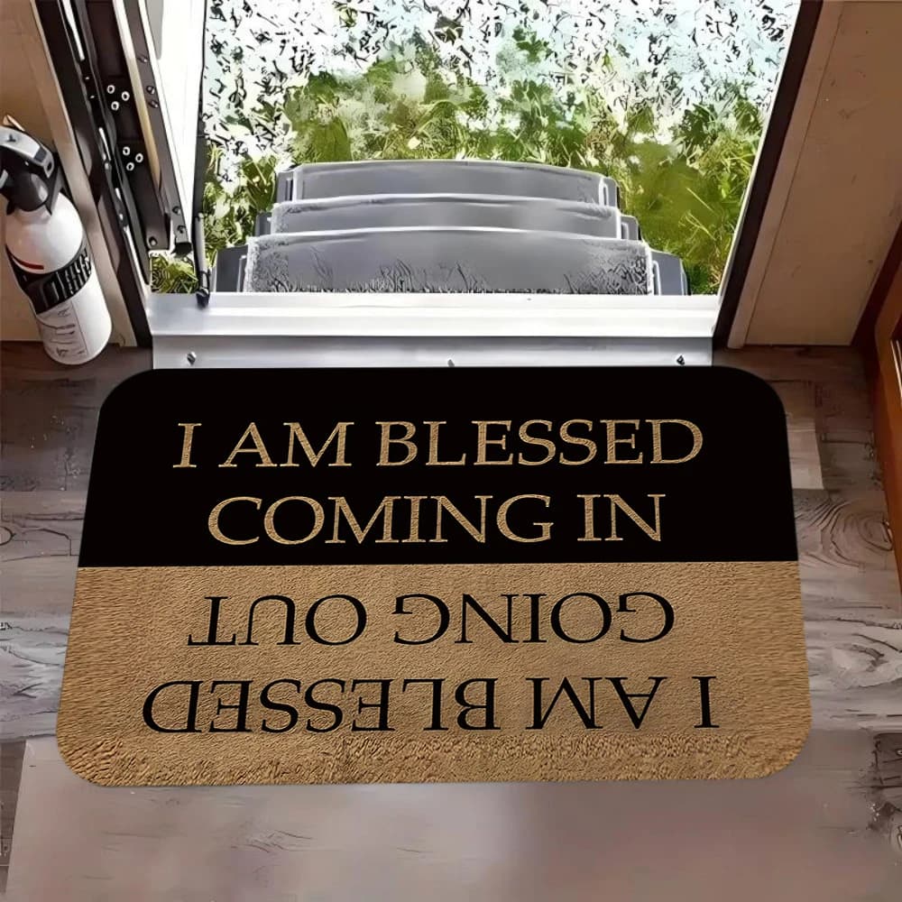 Fun Text Printed Carpet Welcome Doorstep Mat Kitchen Bedroom Living Room Porch Entrance Non Slip Rug Home Decoration