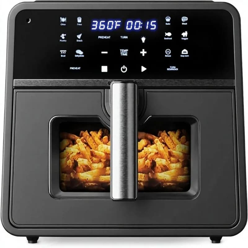 Airo Emerson SmartVoice 10QT 6-in-1 Air Fryer 1000+ Voice Control 100+ Food No APP No WIFI Nonstick Basket Air