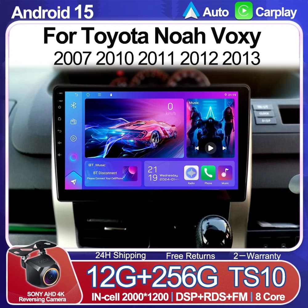 Car Radio For Toyota Noah Voxy 2007 2010 2011 2012 2013 Android Stereo GPS Carplay Navigation Head Unit Autoradio Multimedia RDS