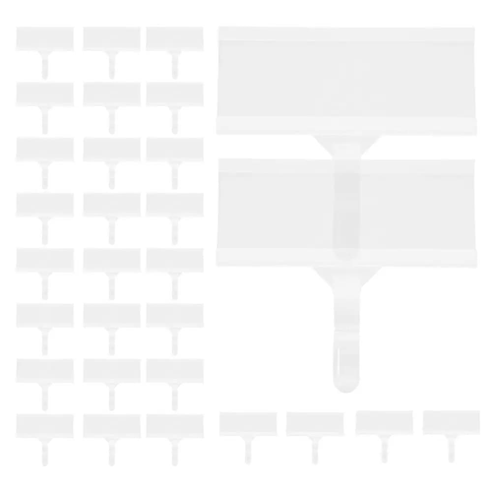 30 Pezzi Portaetichette Trasparenti in Plastica, Clip per Etichette per Scaffalature di Supermercati, Negozi al Dettaglio, Dispense, Etichette in Plastica Trasparente
