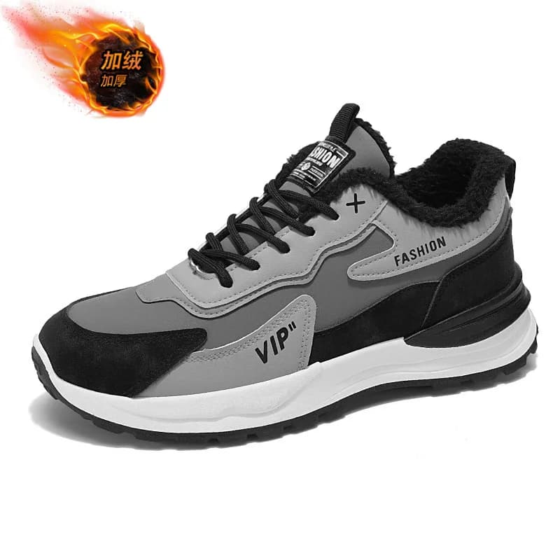 Scarpe sportive in pile invernale Scarpe da uomo versatili alla moda con la suola spessa Scarpe in cotone caldo addensato Sneaker da uomo comoda e casual