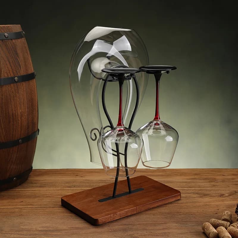 Portabicchieri da vino in legno in stile europeo Portabicchieri da appendere creativo Espositore per la casa per accessori da bar